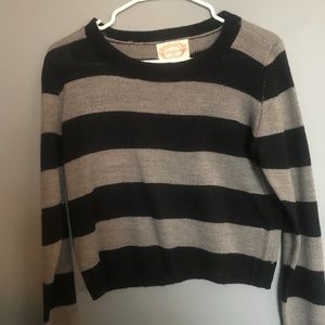 Forever 21  black and grey striped sweater size S